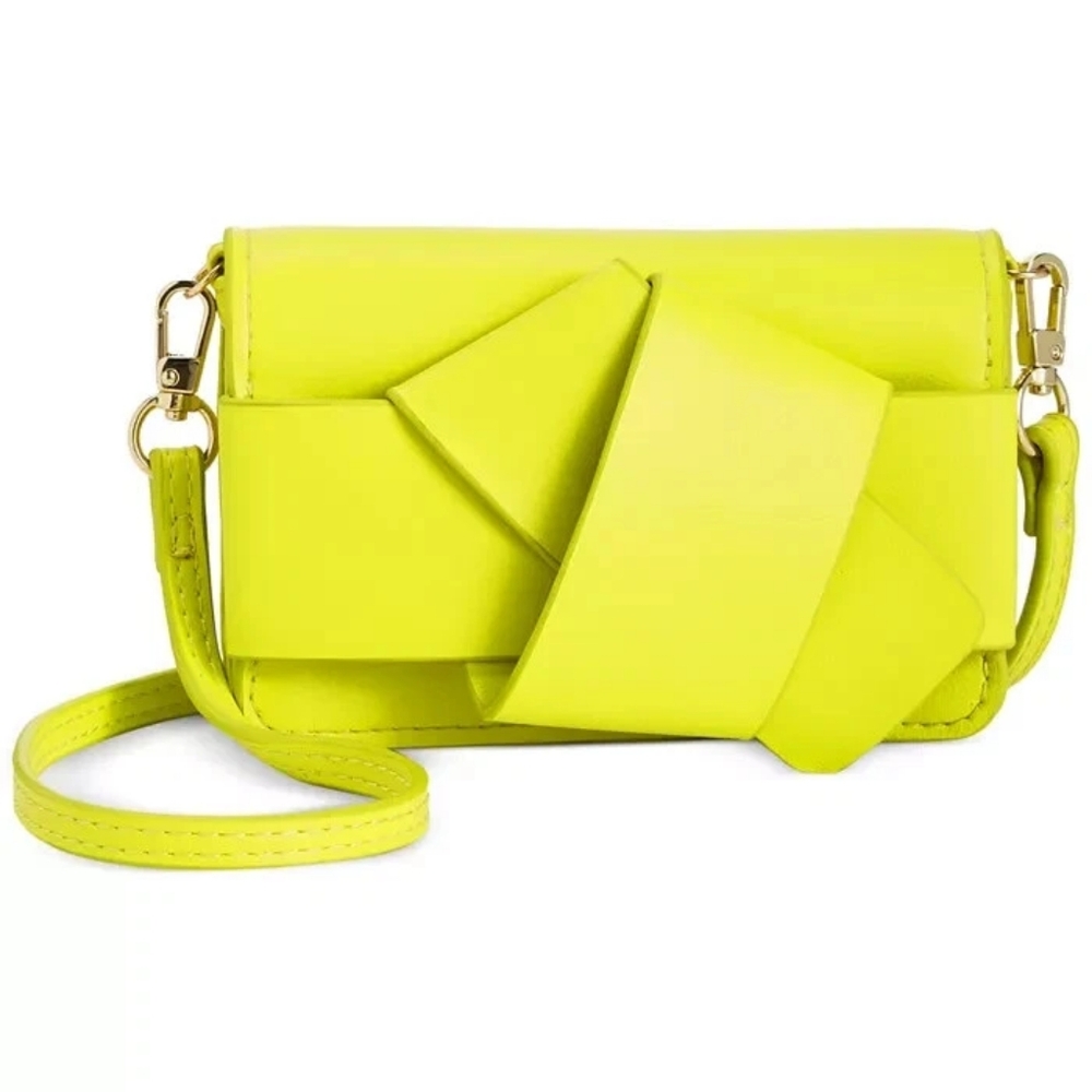 On 34th Rosemari Wallet On A String Lime Green Crossbody Bag New